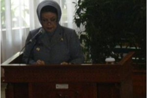 Bupati Kuningan saat menjelaskan visi misi Kuningan dalam rapat Paripurna DPRD.